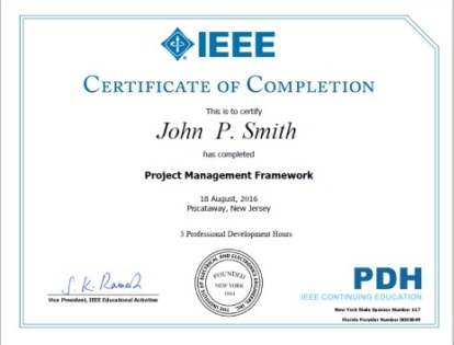 Certificates Program example