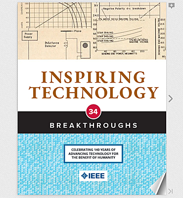 The cover of “Inspiring Technology: 34 Breakthroughs” eBook.